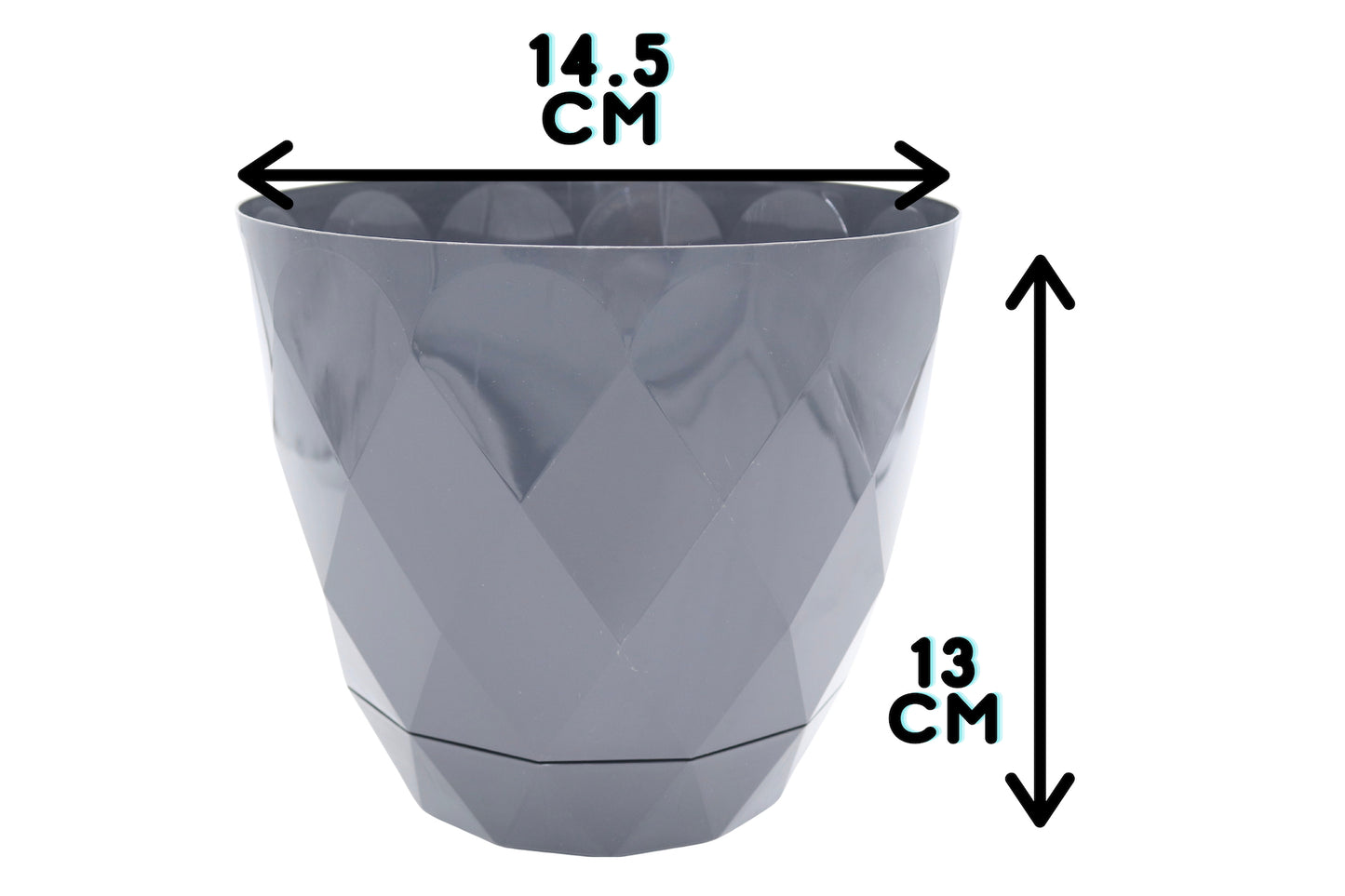 Dimension of 14.4cm plant pot