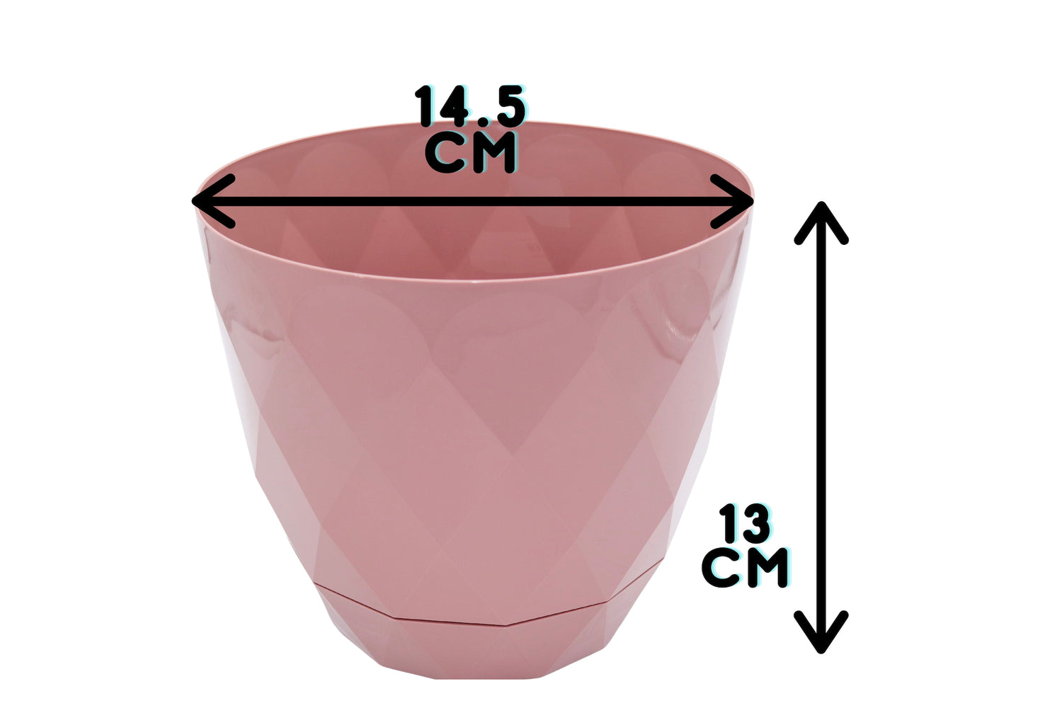 dimensions of self watering 14.5cm plant pot