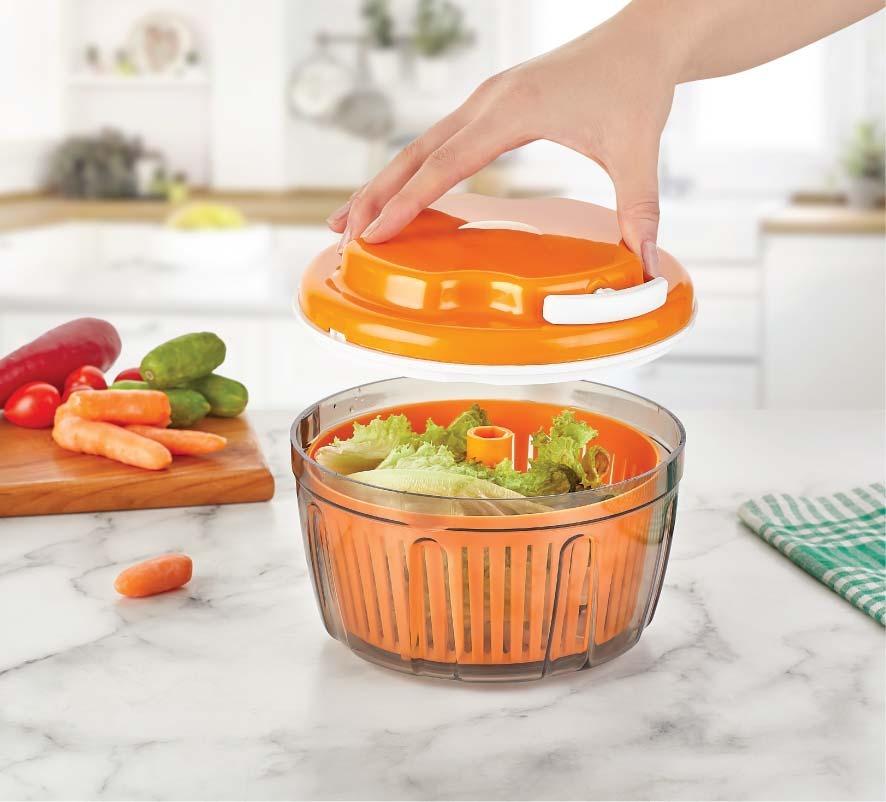 Aiuuee 7 in 1 Manual Food Chopper Salad Spinner Hand Crank, 2500ML Hand  Food Processor with Blades, Mixer, Egg Separator, Lettuce Dryer, Quick  Kitchen