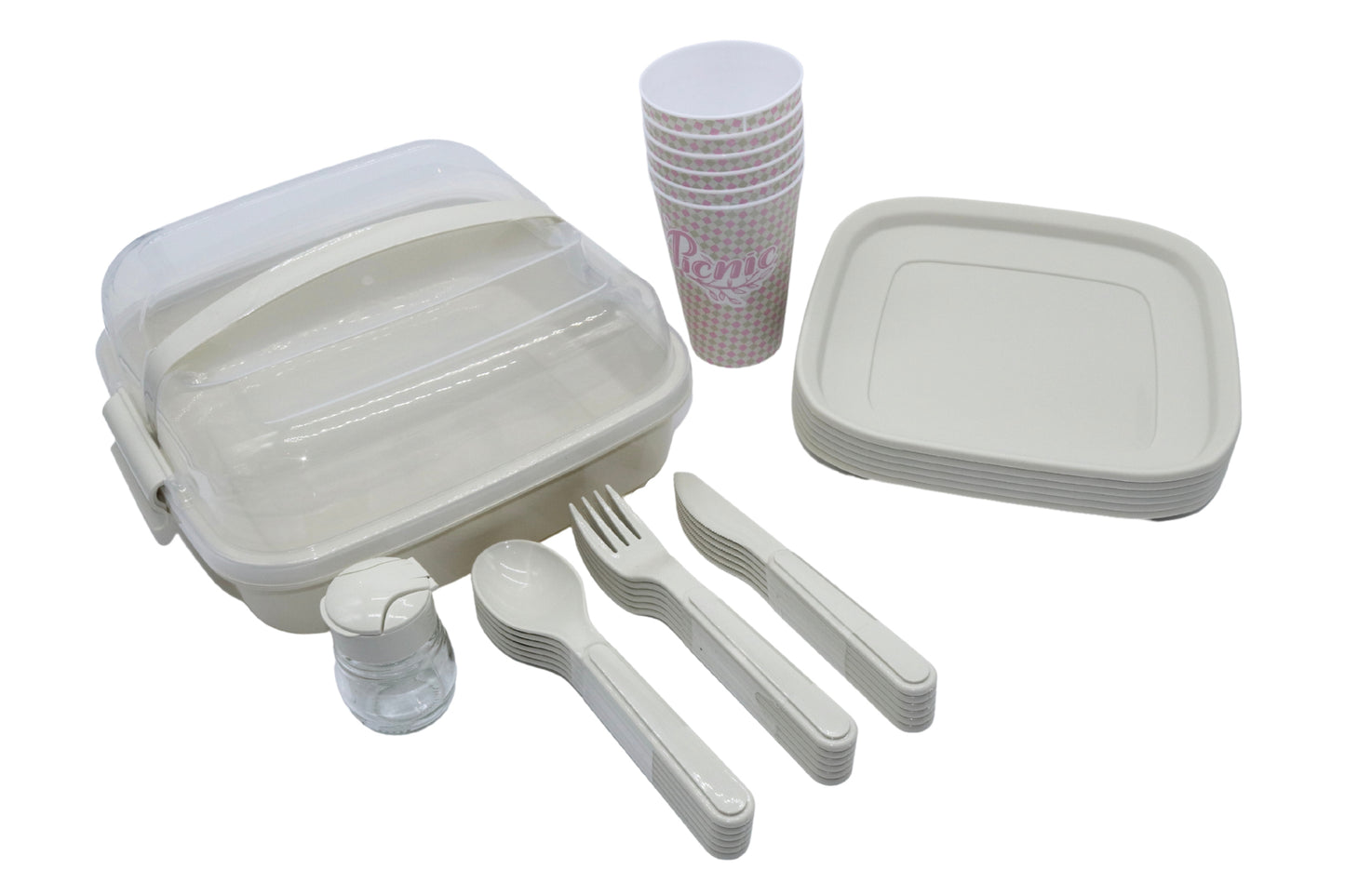 Camping utensils for dining 6 person